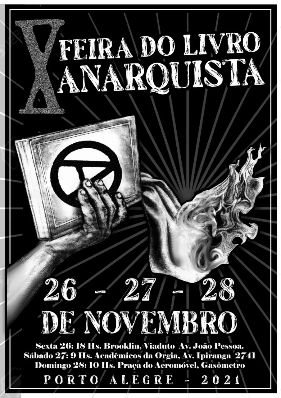 Começa hoje a 10ª Feira do Livro Anarquista de Porto Alegre